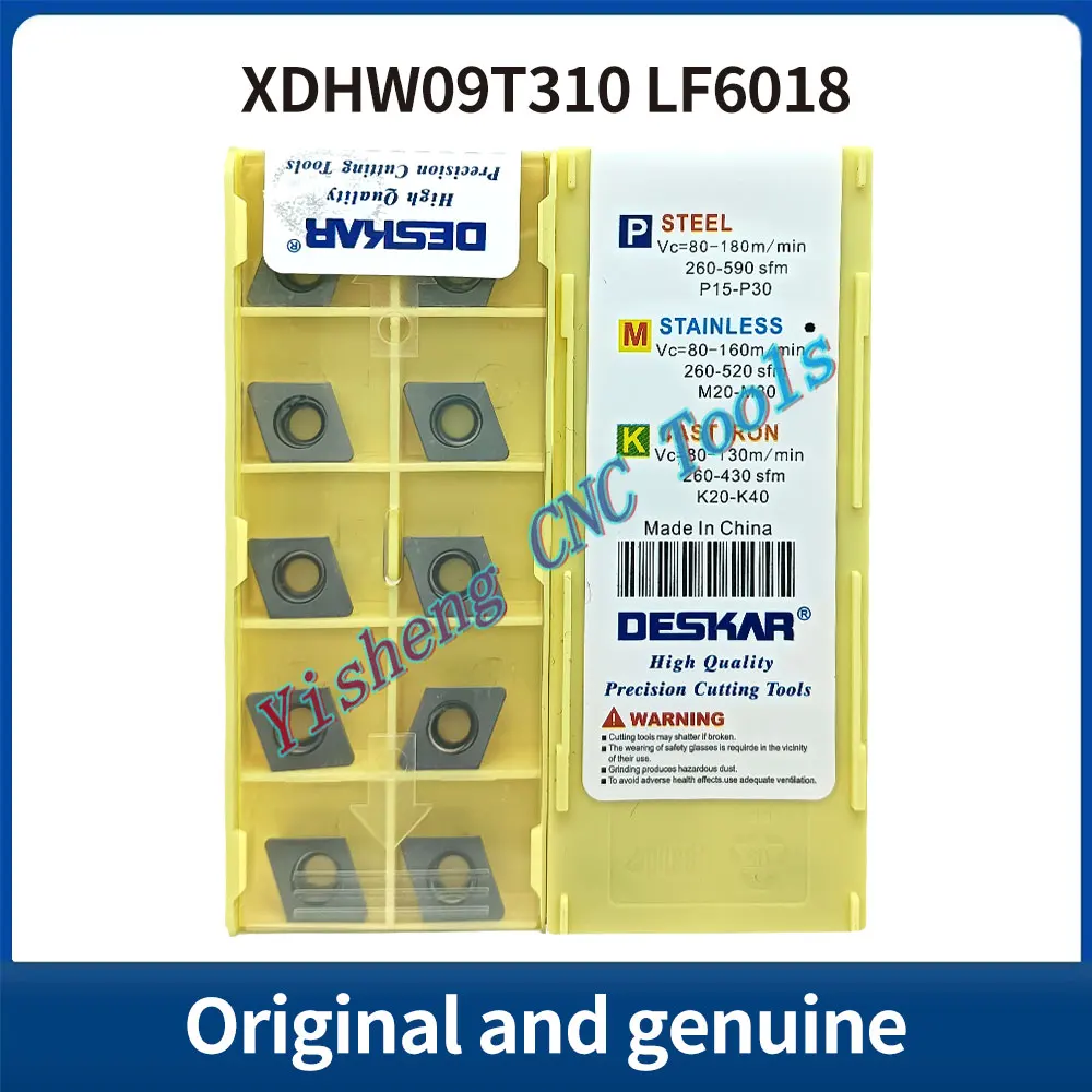 

DESKAR 100% оригинал XDHW060210 XDHW09T310 LF6018 LF6028 Режущий инструмент с ЧПУ, твердосплавная вставка со сменной резьбой