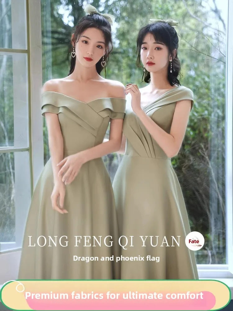 

Элегантное атласное платье для подружки невесты/сестры невесты, зимнее, с длинным рукавом, А-силуэт, маленький размер, высококачественное