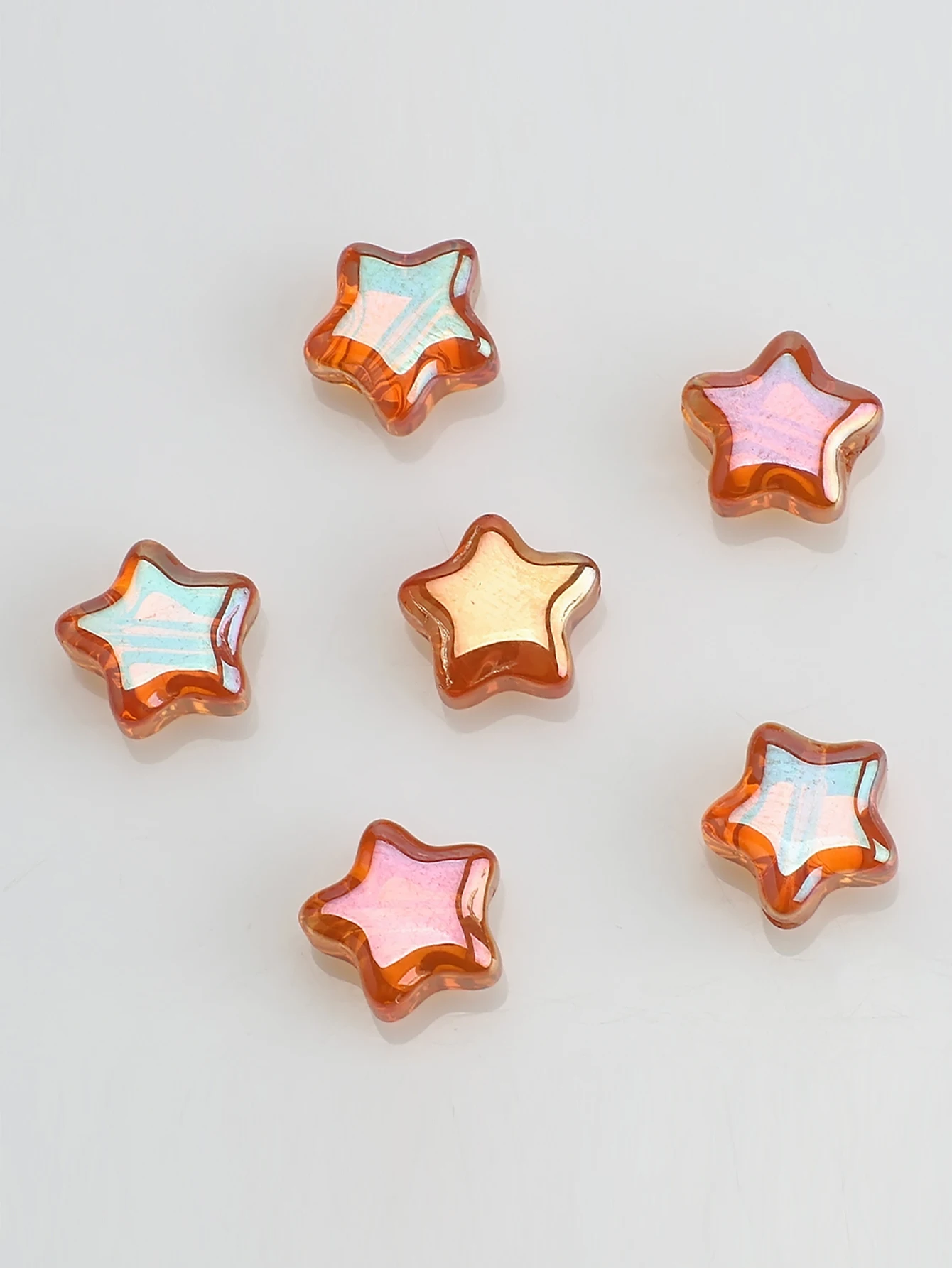 50 stks/partij Crystal Star Pendats 8mm Facet Glas Losse Kralen Handgemaakt Voor Sieraden DIY Maken Accessoires Groothandel In Bulk