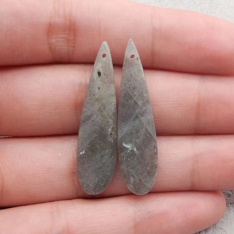 Natural Stone Labradorite Earring Beads for Women, Gemstone Earrings Set Wholesale for Jewelry Making