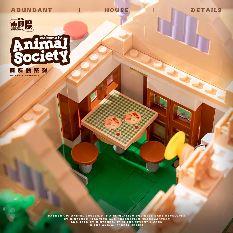 3D-Puzzle, handgefertigtes Montagemodell, Spielzeug, Tierwald, Blumenhaus, architektonische Street View-Modellornamente, Geschenk, XT116