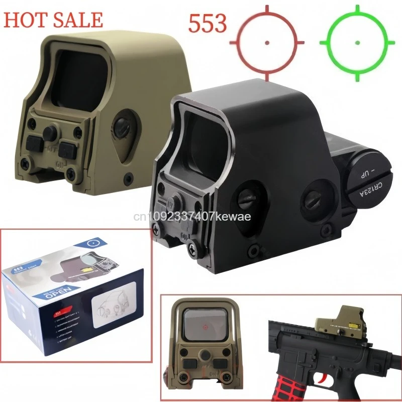 

Голографический прицел 553 с красной и зеленой точкой в стиле XPS2, оптический прицел для винтовки с креплением на планку Пикатинни 20 мм для охоты на открытом воздухе и страйкбола