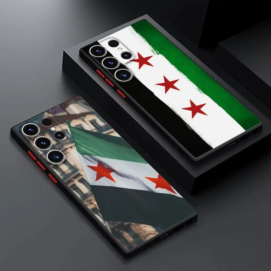 S-Syria Flag Phone case for Samsung Galaxy S24 S25 S23 S22 S21 S20 Plus Ultra FE funda case