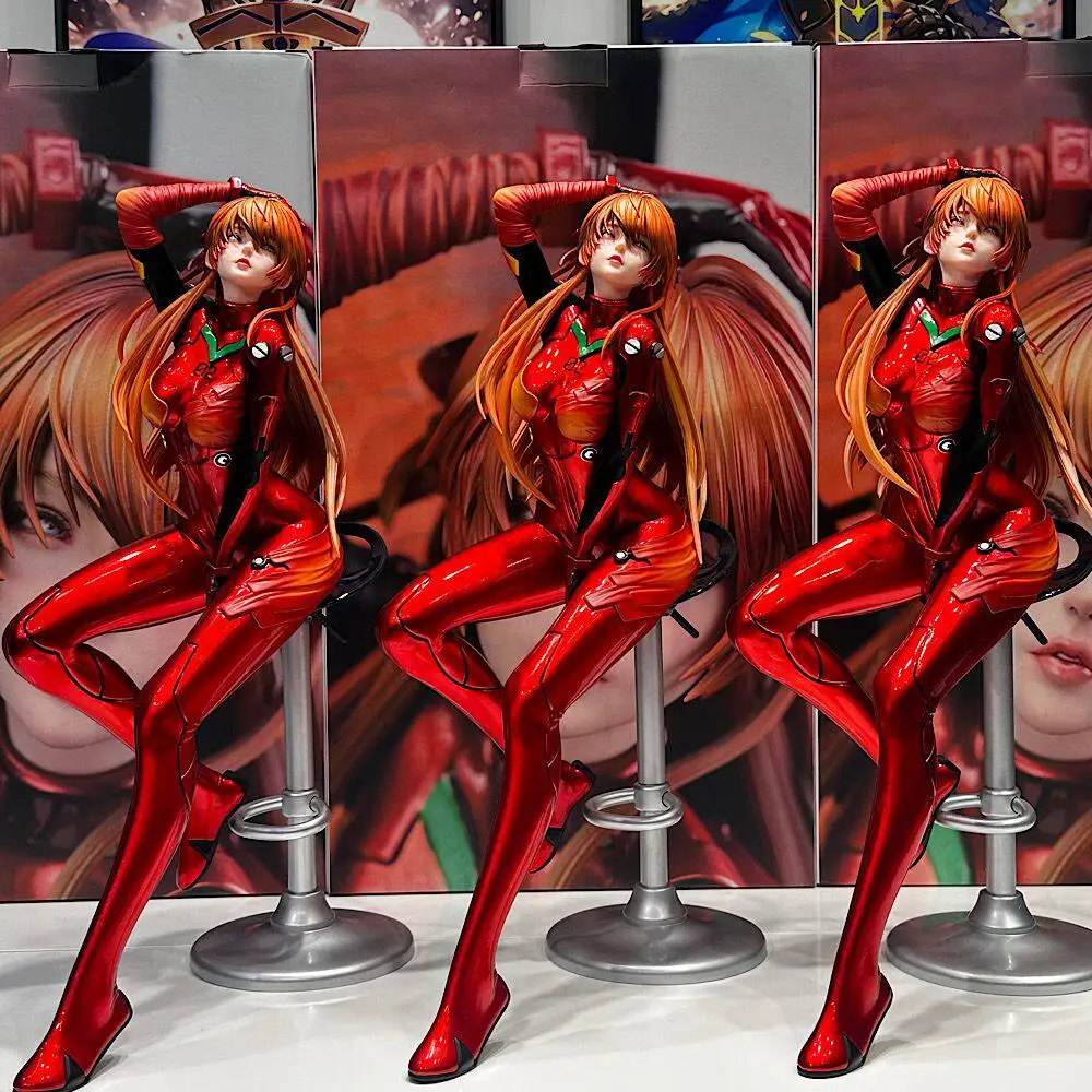 Anime EVA Asuka Langley Soryu 1/4 Sitting Posture Magnetic Suction Neon Genesis Evangelion GK Toys Action Figure Model Figurines