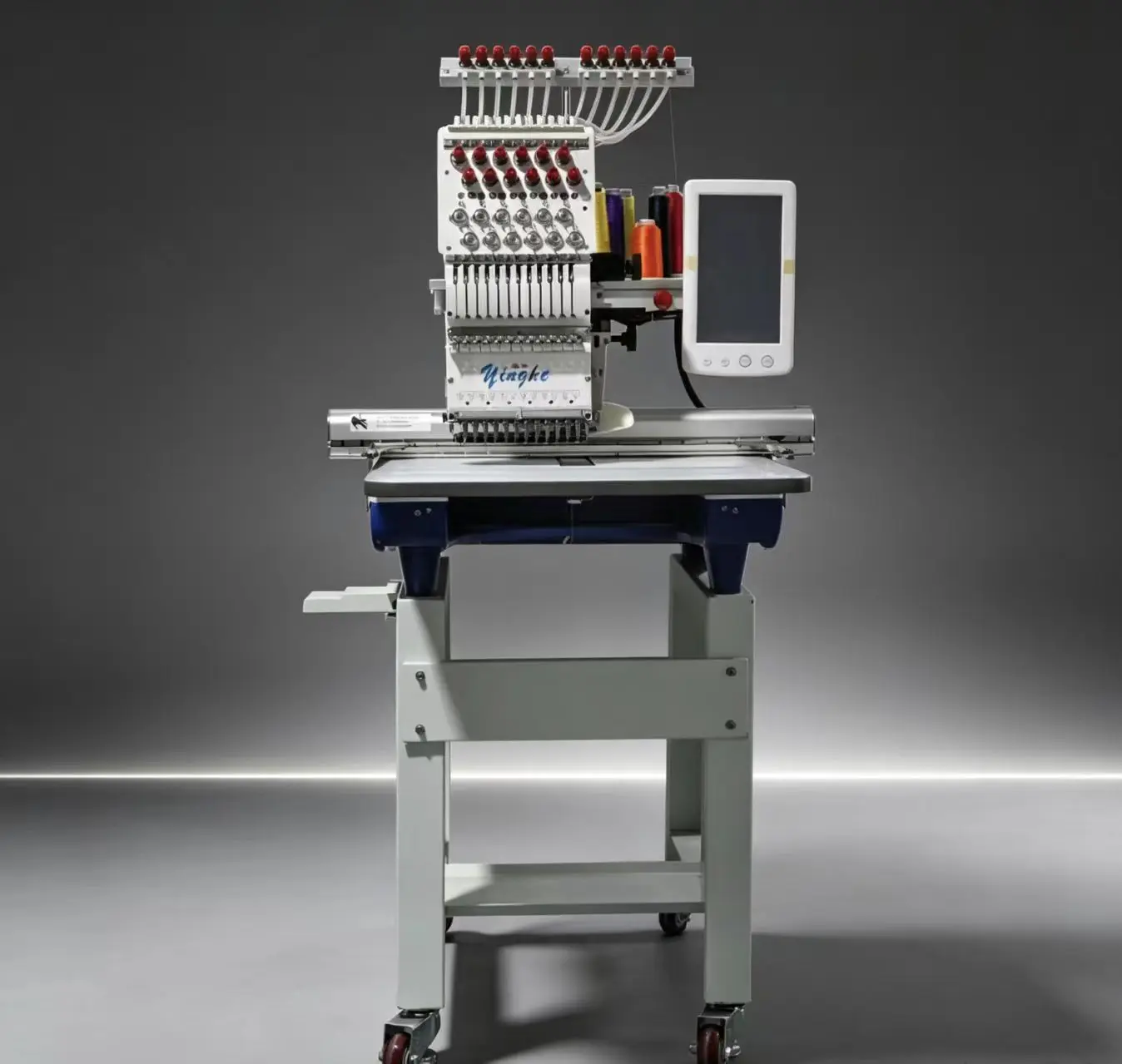 Accurate 1201 Embroidery Machine 1 Head 12 Needles Auto Color Switch For Cap Jeans Socks T Shirt Embroidery Works