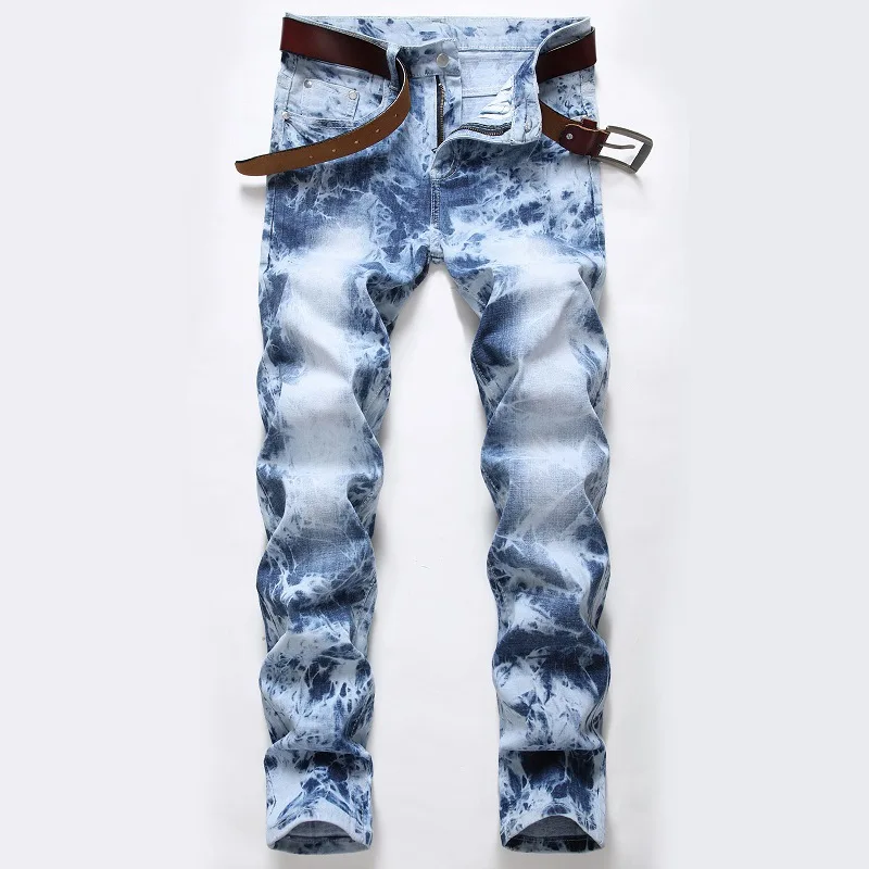 Gebleichte Jeans für Herren, gewaschene Jeans, Bleistifthose, knöchellang, Reißverschluss, dünn, 2025, Taschen, Vintage, zerrissene Löcher, Distressed