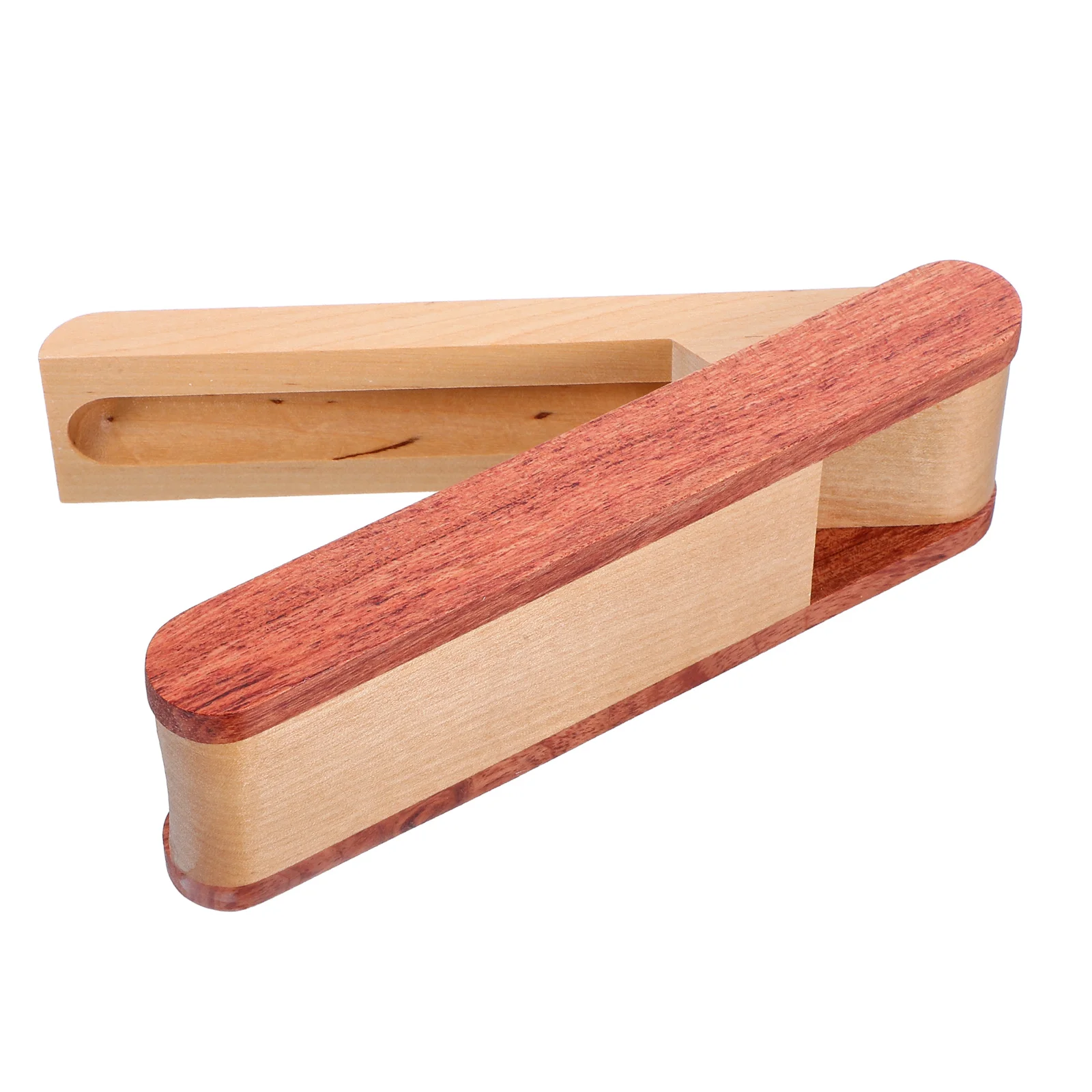 

Vintage Wooden Box Flip Design Color Block Craftsmanship Excellent Sealing Office Desk Stationery Holder Organizer