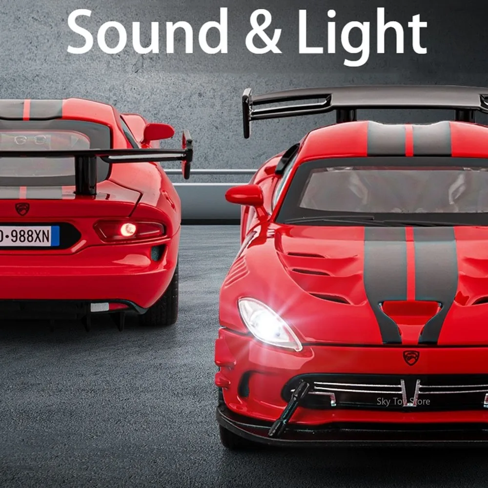 مقياس 1:32 فايبر SRT توماهوك دييكاست نموذج اللعب سبيكة سيارة ضوء الصوت التراجع الأبواب مفتوحة سيارة مصغرة للأطفال هدية