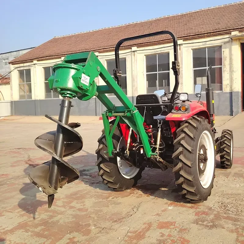 Tractor Rear Mounted PTO Earth Auger Hole Digger with Custom 20-100cm Pit for Orchard Tree Planting and Farm Fence Hole