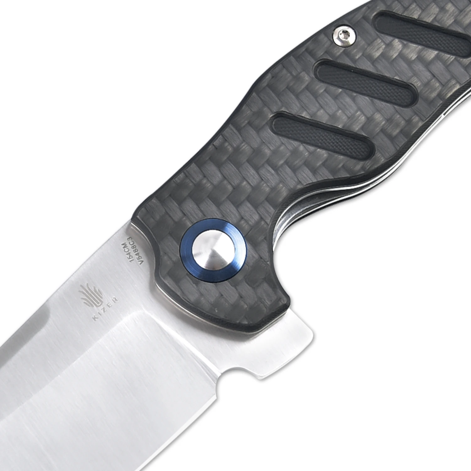 Kizer للطي بقاء سكين جيب C01C XL V5488C3 154 سنتيمتر مع مقبض ألياف الكربون حاد المحمولة في الهواء الطلق سكين صيد تكتيكي #3