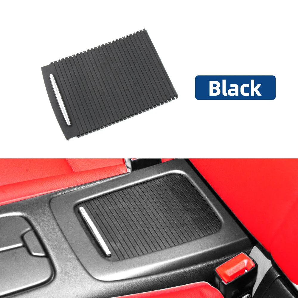 Console Storage Tray Cover Trim Cover Slide Roller Blind Cover Water Cup Holder Curtain For BMW E92 E93 M3 Car Rear 51166963913