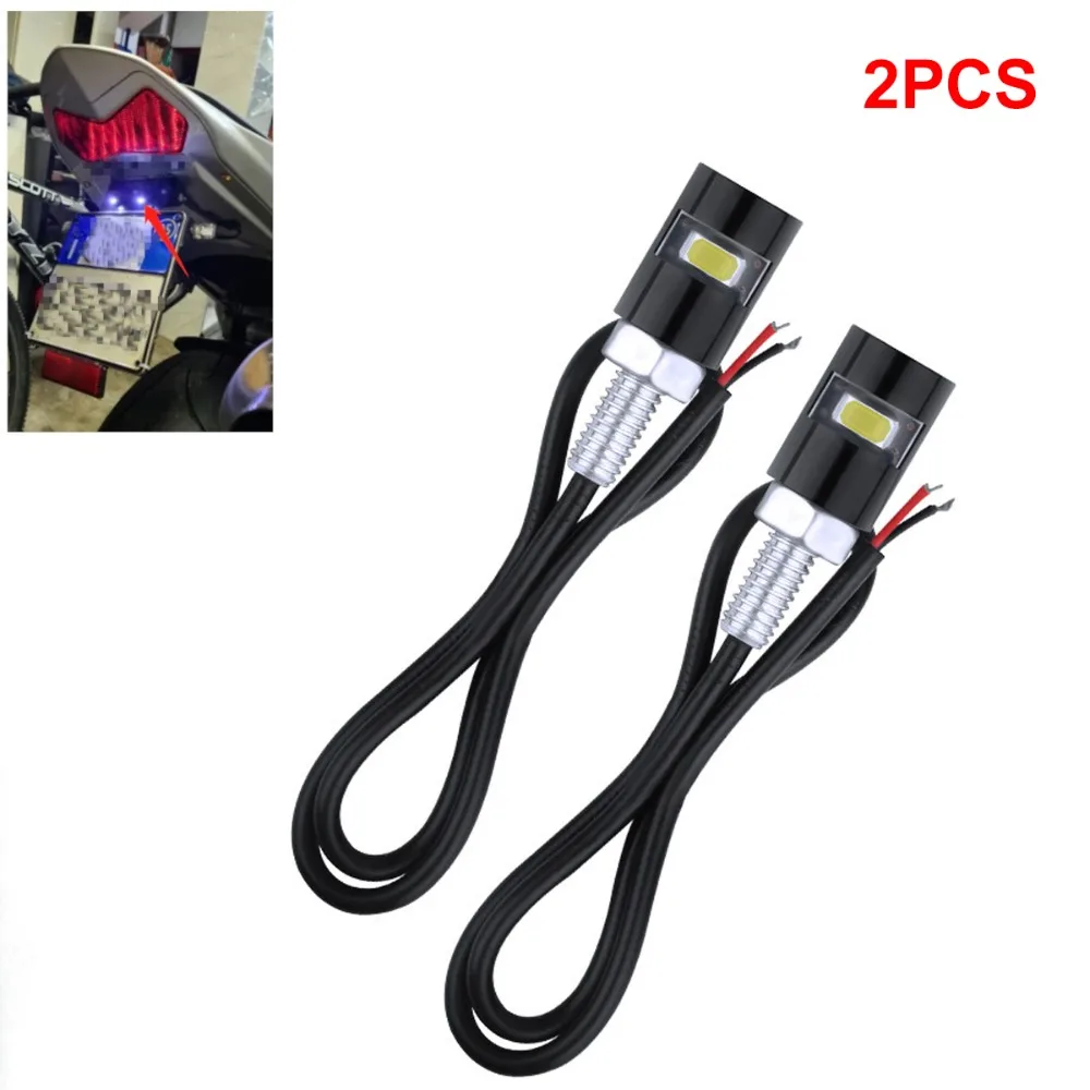 

2pcs 5630 SMD Motorcycle LED Lights Moto Accessories White Light Source 12V Front Screw Bolt Bulbs Tail Lamp