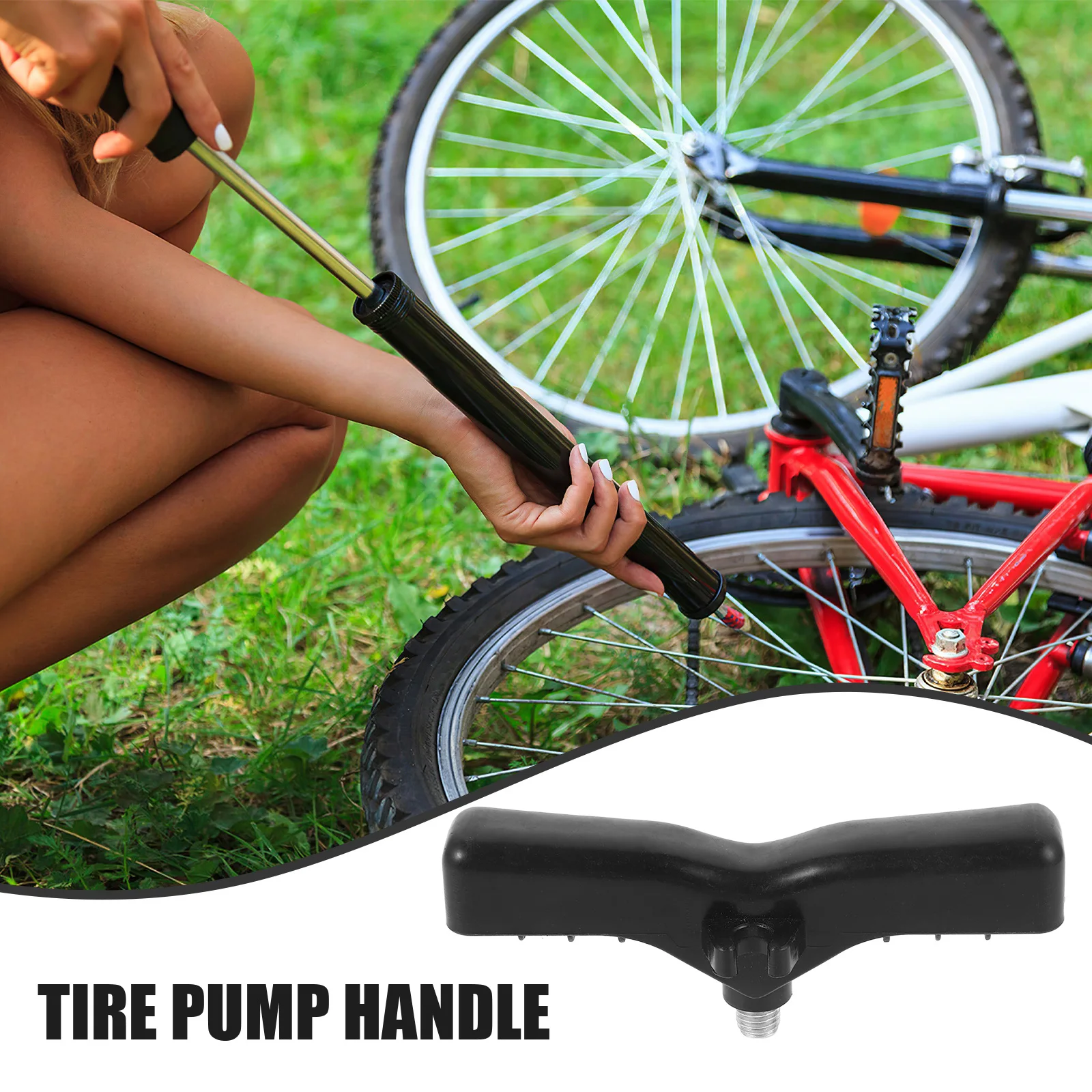 

Hand Bike Tire Inflator Replacement Plastic Grip Sturdy Durable Tube Air Accessory for Inflatable Boat Adapter ↓ for Bike