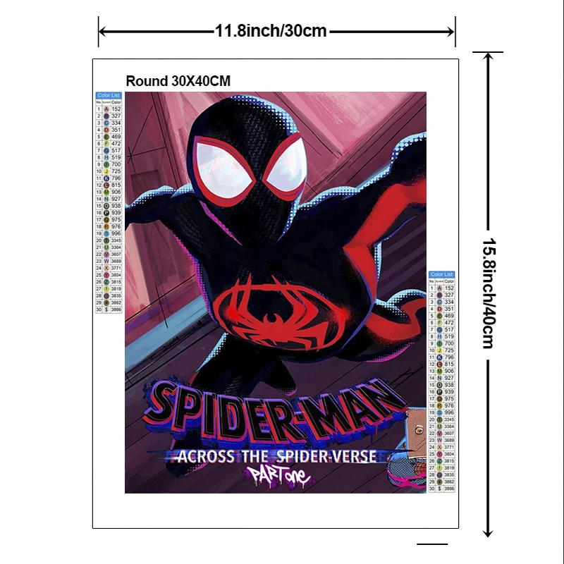 2024 New 5D DIY Spider-Man: Across the Spider-Verse Diamond Painting Kit Diamond Embroidery Color oil hand home decor