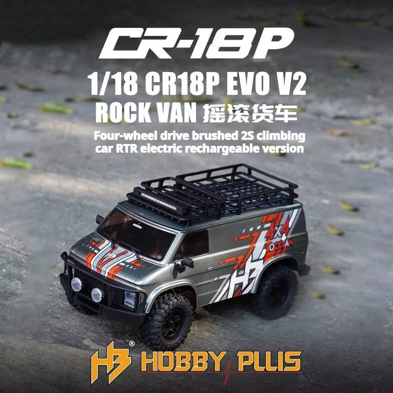 

HOBBYPLUS 1/18 CR18P EVO V2 ROCK VAN Rock Truck 4-канальный автомобиль с дистанционным управлением 2S Полноприводный альпинистский автомобиль Внедорожник