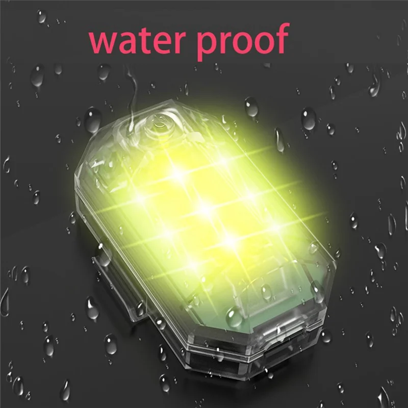 4Pcs Wireless Remote Control LED Strobe Light for Car Motorcycle Bike 7 Colors Anti-Collision Flash Warning Lamp