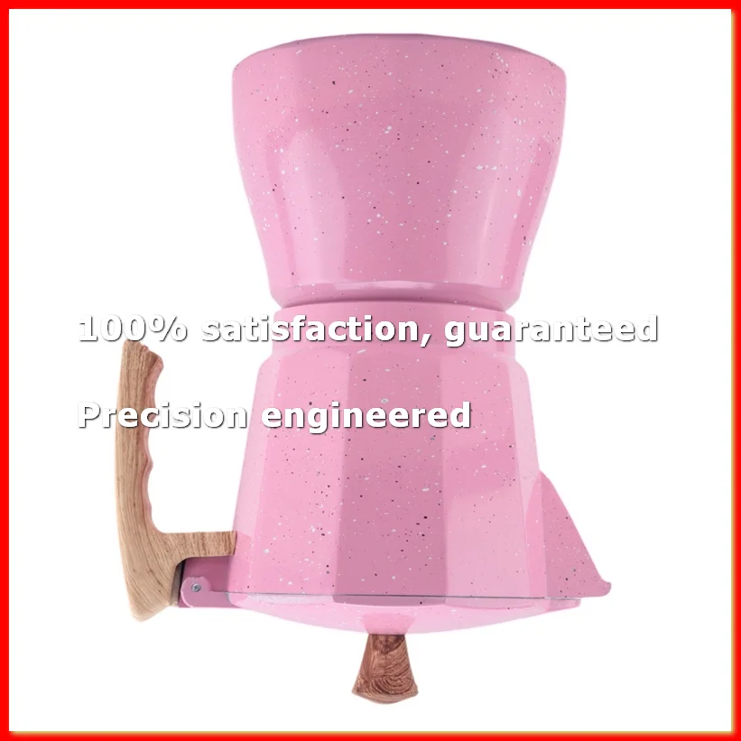 

Latte Mocha Coffee Maker Italian Moka Espresso Cafeteira Percolator Pot Stovetop Coffee Maker 300Ml Pink-A09G