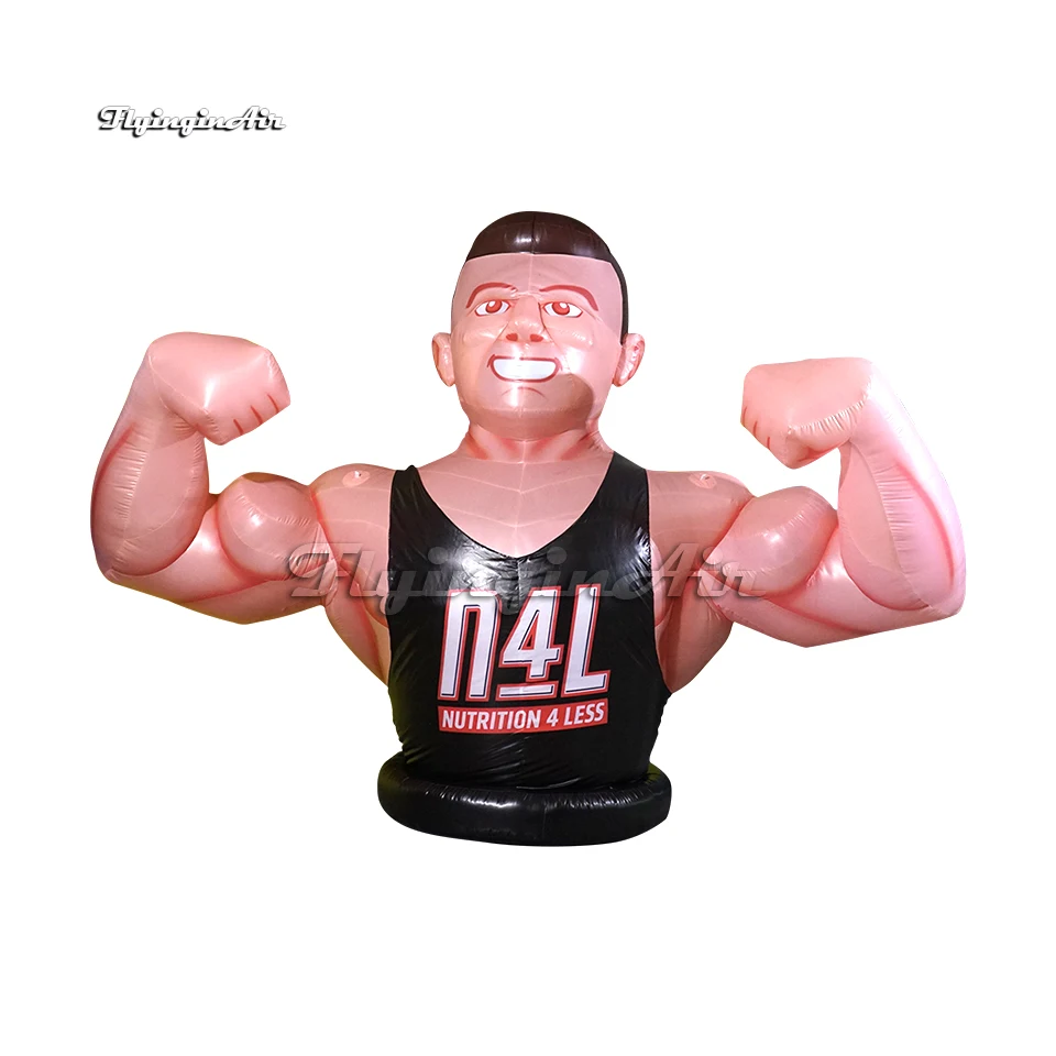 

Customized Advertising Inflatable Muscle Man Athlete Model 3m Strong Air Blow Up Fitness Trainer For Gymnasium Decoration