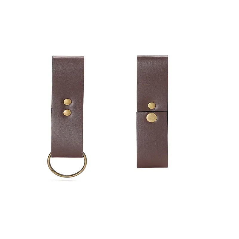 Jupe de ceinture médiévale pour adultes, anneaux métalliques simples de randonnée, boucle en cuir, sangle de cerceau pour tasse, accessoire de Performance pour femmes et hommes