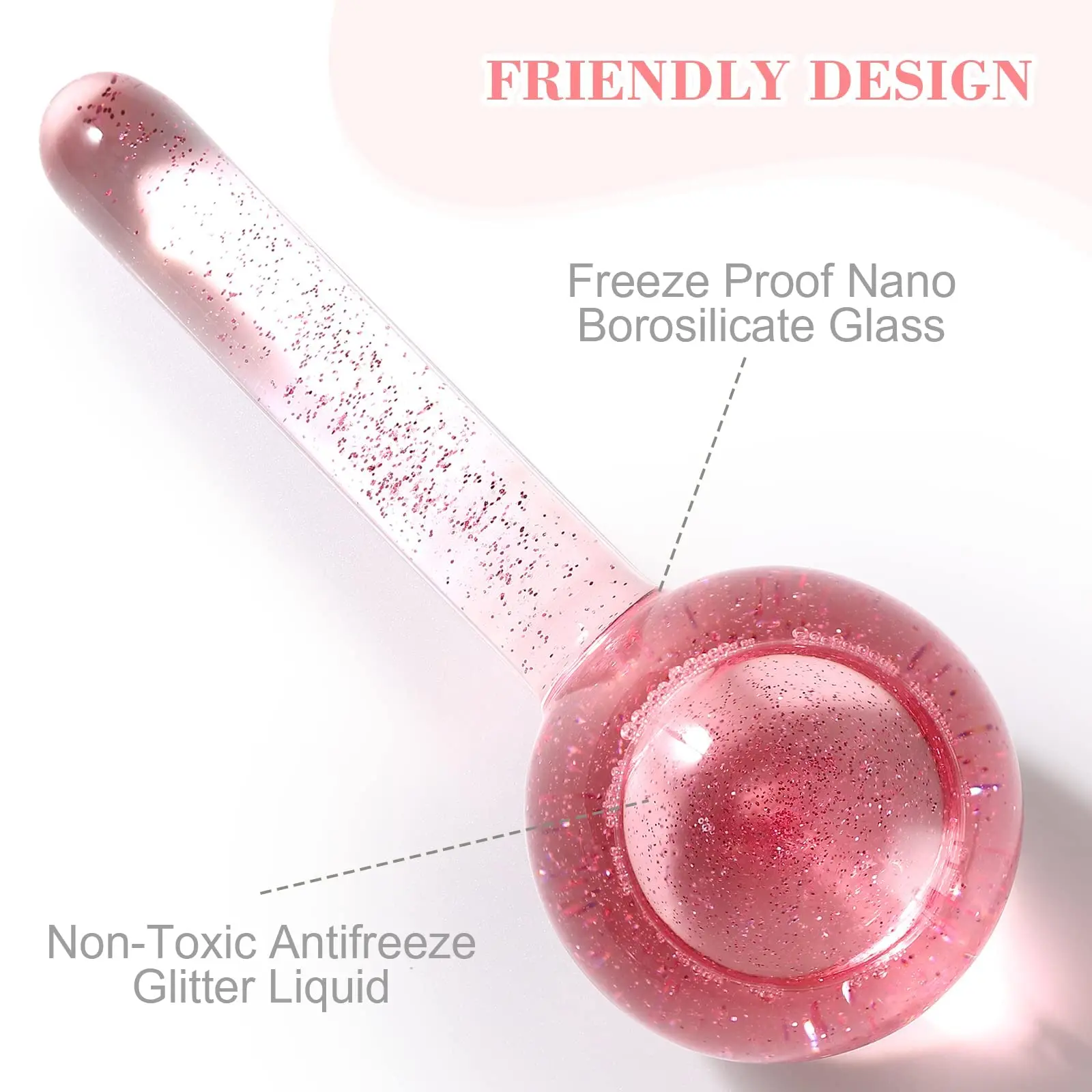 Ice Globes for Facials, Face Massager Tools, Cooling Globes for Face Neck & Eyes, Tighten Skin, Anti Ageing Reduce Puffy Wrinkle