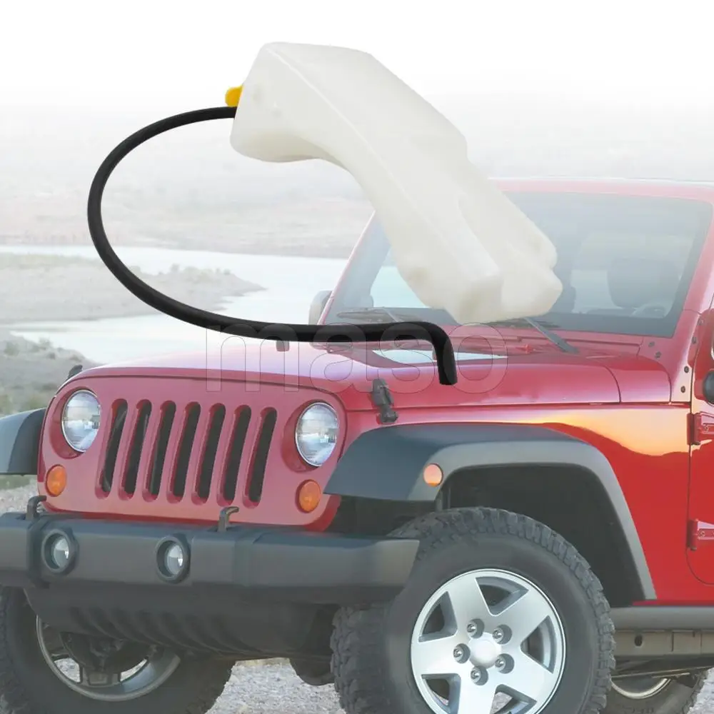 

For Jeep Wrangler 3.8 V6 2007 2008 2009 2010 2011 Car Coolant Reservoir Water Tank with Cap with Tubing 55056542AD 55056542AB