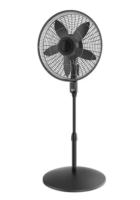 Lasko 18" Oscillating 4-Speed Large Room Pedestal Fan with Remote Control, S18605, Black