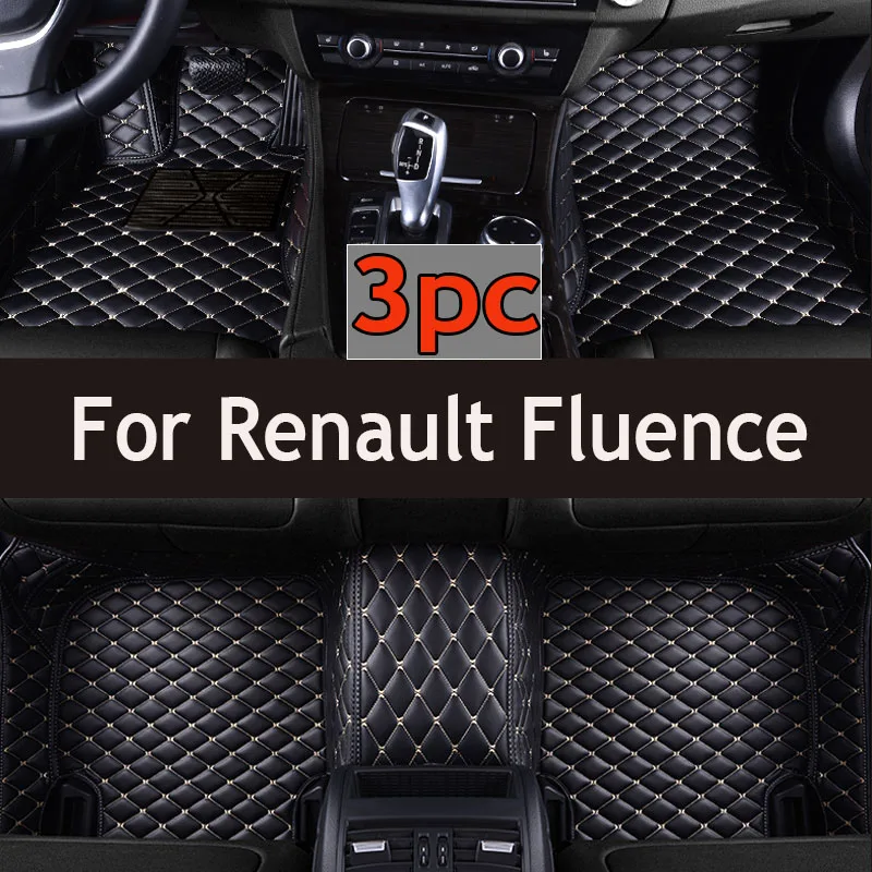 

Custom Automotive Car Floor Mats For Renault Fluence 2011 2012 2013 2014 2014 Luxury Leather Men Women Car Mats Full Coverage