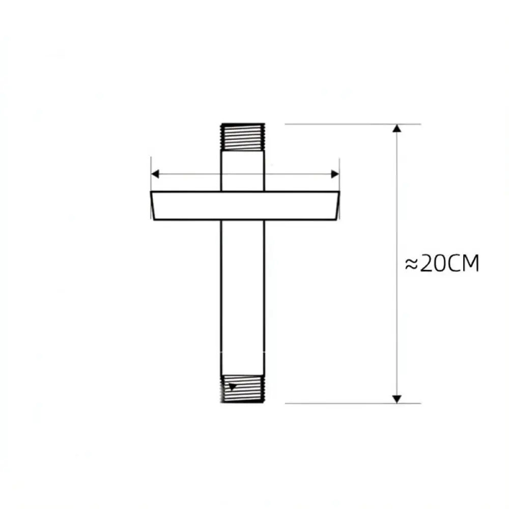 Durable Black Stainless Steel Ceiling Shower Arm Extension Pipe For Rainfall Shower Head Bathroom Shower Fitting Part