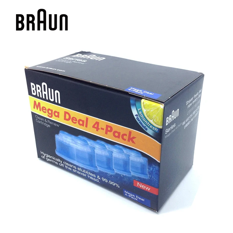 

Braun Clean & Renew Cartridge for Bruan Electric Shaver with Automatic Cleaning Center Cleans Stubble & Germ off the Shaver Head