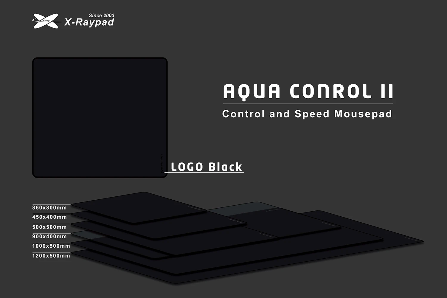 1000x500x4mm X-Raypad Aqua Control 2 ゲーミングマウスパッド