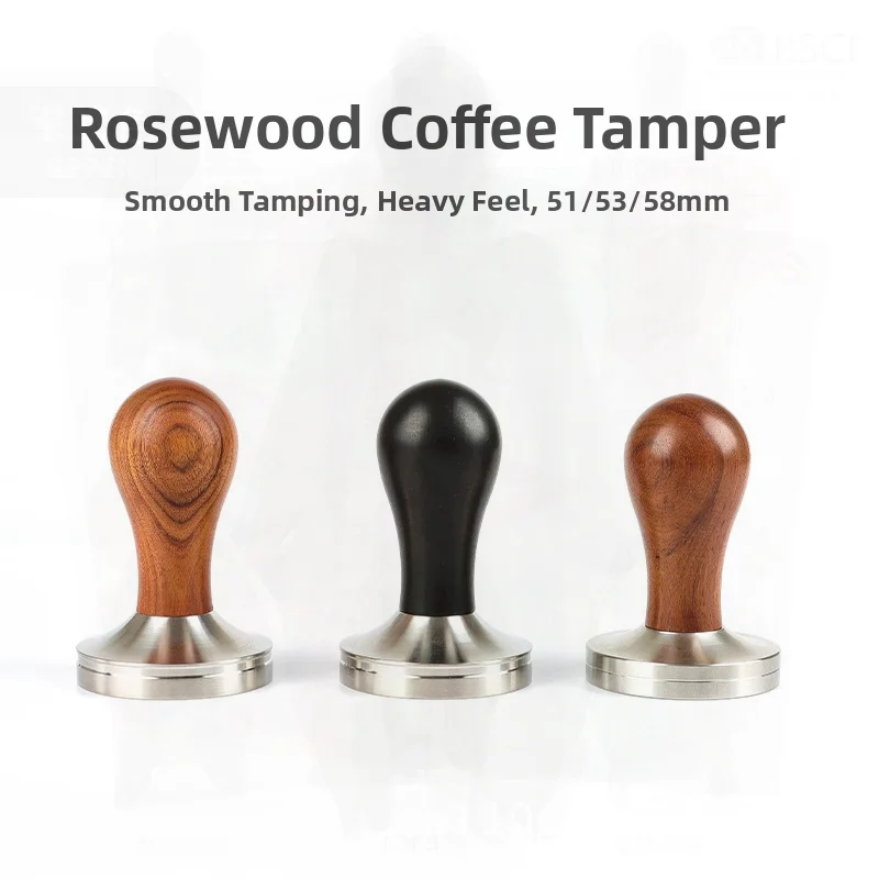 

Italian Coffee Machine Powder Hammer 304 Stainless Steel Flat & Threaded Bottom Accessories 51/53/58mm for Barista Use