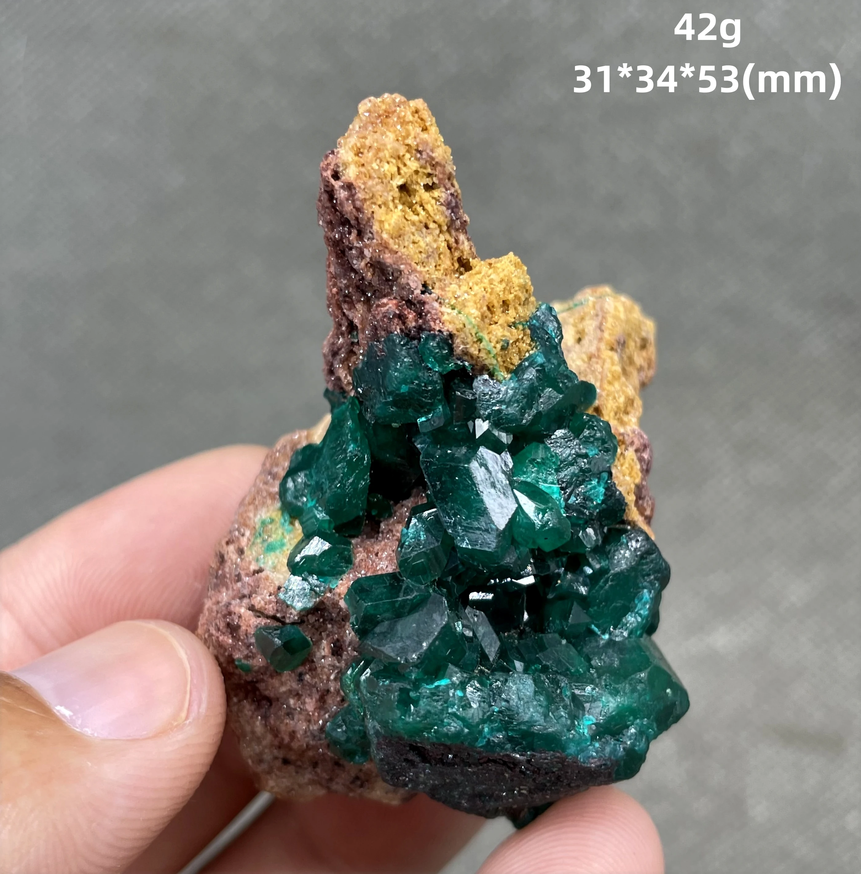 

Very rare! 100% Natural Congo green Dioptase Mineral specimen stones and crystals quartz