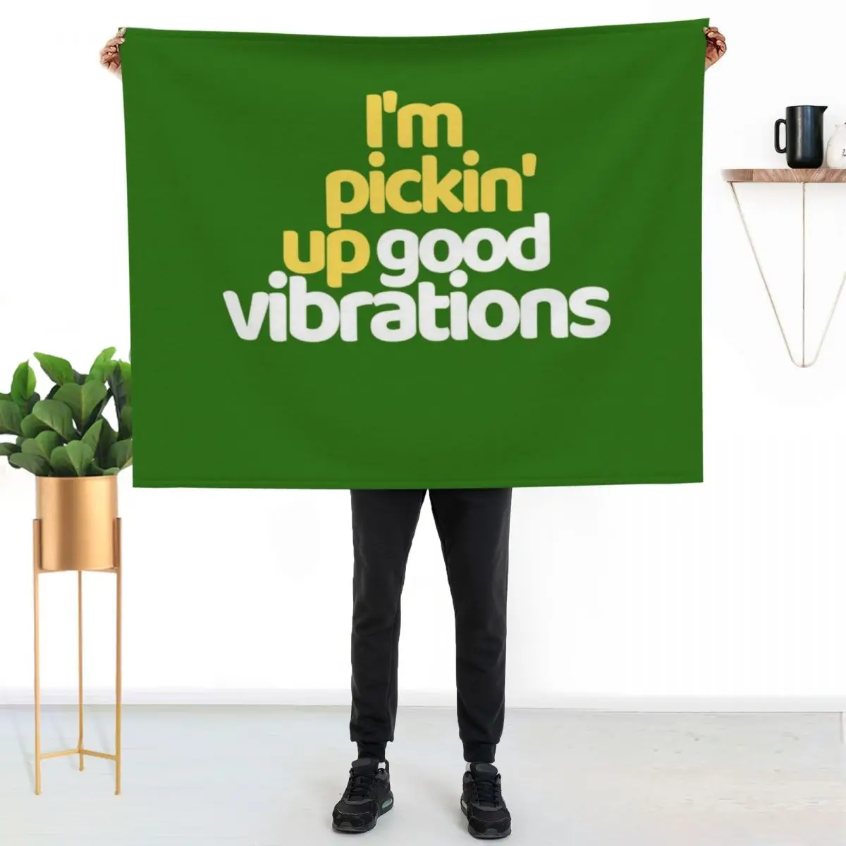 The Beach Boys - Good Vibrations Throw Blanket Plush Plaid on the sofa sofa bed Beautifuls Cute Picnic Blankets