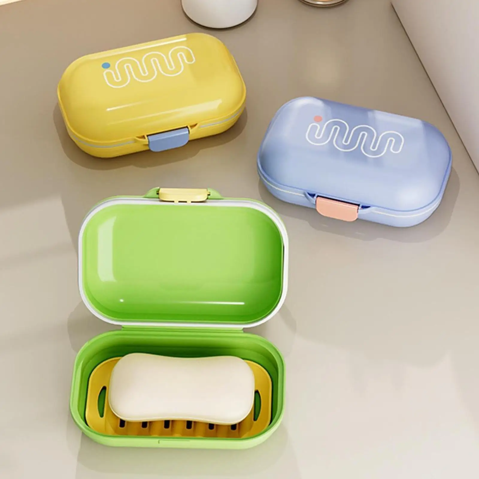 Soap Holder with Lid,Soap Storage Case,Easy to Clean,Travel Soap Container Soap Dish,for Toiletries,Traveling,Camping Shower