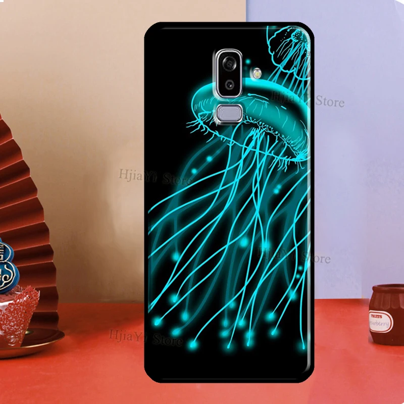 Jellyfish Print Navy For Samsung Galaxy J8 A9 A7 2018 A8 A6 J6 J4 Plus J1 J3 J5 J7 A3 A5 2016 2017 Phone Case view 6