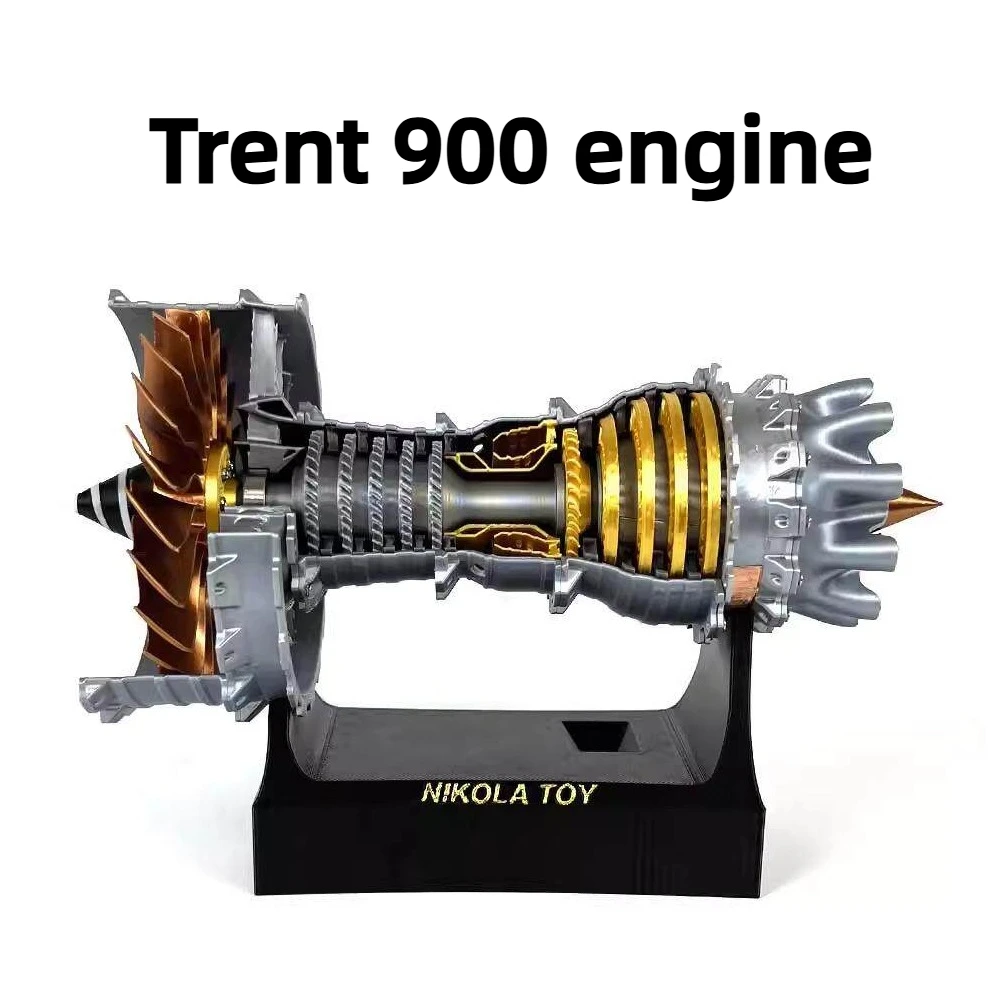 

NIKOLATOY Trenton 900 Plastic Turbine Engine Model Desktop Ornament Teaching Aid Aircraft Engine Model Engine Toy Gift