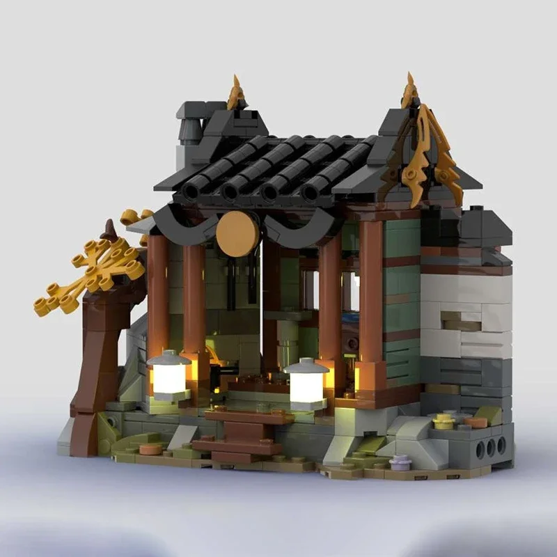 Movie Model Moc Building Blocks Modular Old Town Workshop Model Technology Brick Famous Scene Assembly Construction Toy Holiday