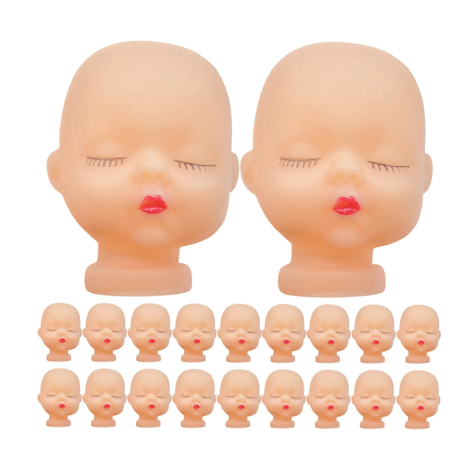 

20Pcs DIY Small Heads Keychain Accessories Handmade Mini Craft Making Supplies for Kids Party Decoration Creative Repair Parts