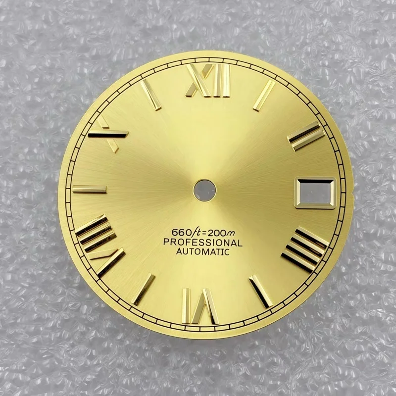 NH35 Dial Roman Stud Log، 28.5mm حروف الشمس، لا مضيئة يناسب NH35/NH36 ملحقات الحركة إكسسوارات الساعة