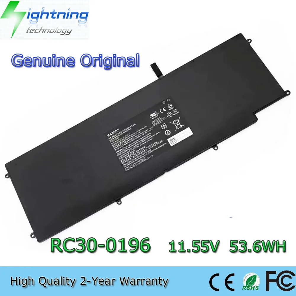 

Новый оригинальный аккумулятор для ноутбука RC30-0196 11,55 В 53,6 Втч для Razer Blade Stealth 2016 v2 i7-7500U i7-8550U и т. д.