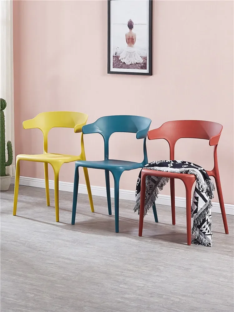 Nordic Design Dining Room Chairs,Furniture,PP Plastic Backrest Stool,Living Room,Leisure Stools,cafe, Wedding Chair,Customized
