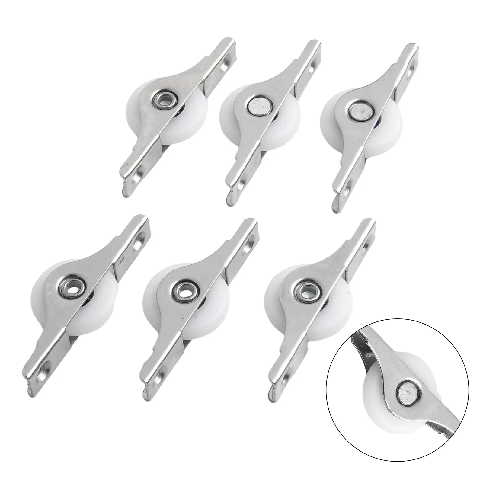 Accessory Scroll Wheel Sliding Wardrobe Window Pulley Door Hardware Home Plastic+stainless Steel Roller Single