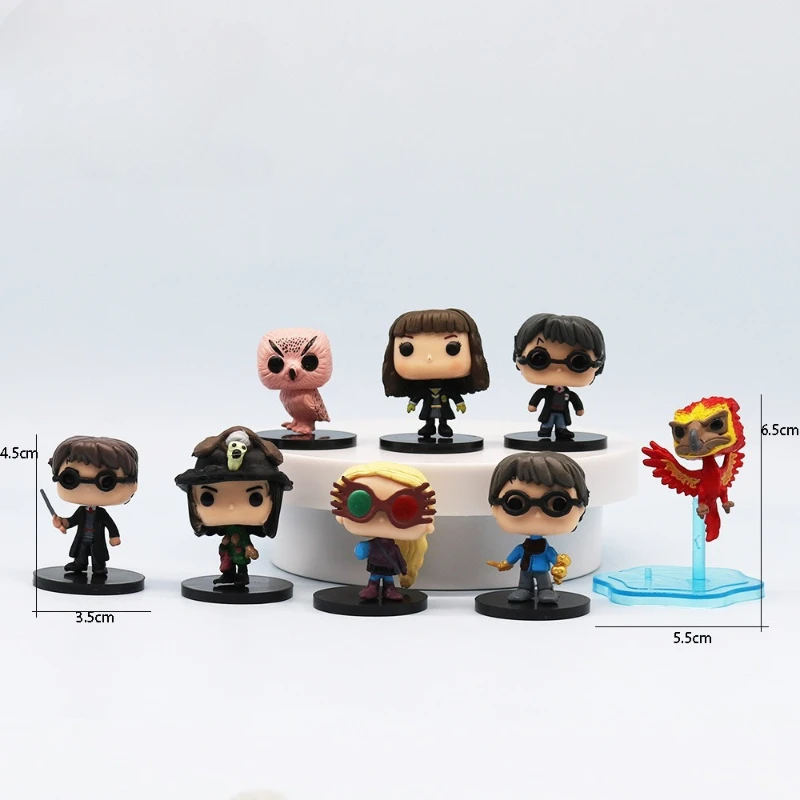 Nuevos adornos y regalos POP de Harry Potter hechos a mano: mini-Harry Potter, Hedwig, Dobby, Hermione, hijo de Man.