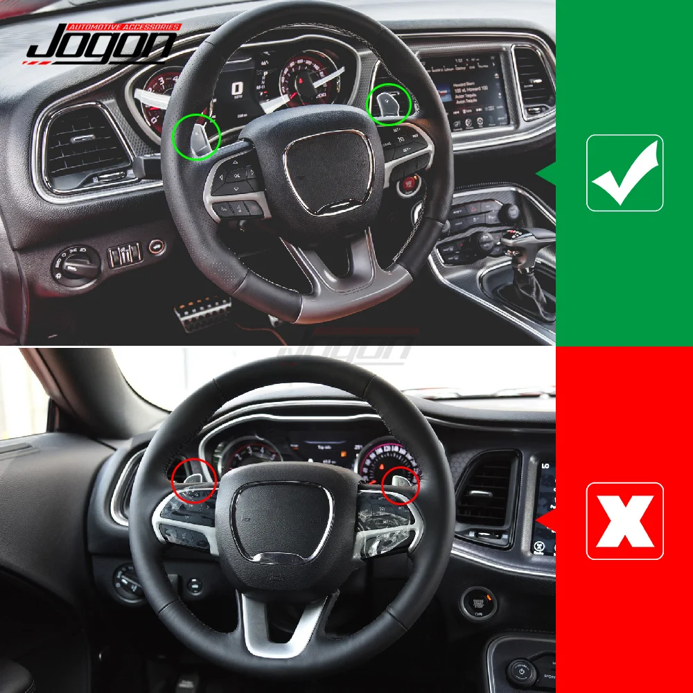 New Style Paddles Shift For Dodge Challenger SRT 2015-2021 Carbon Fiber Car Steering Wheel Paddle Shifter Extension Accessories