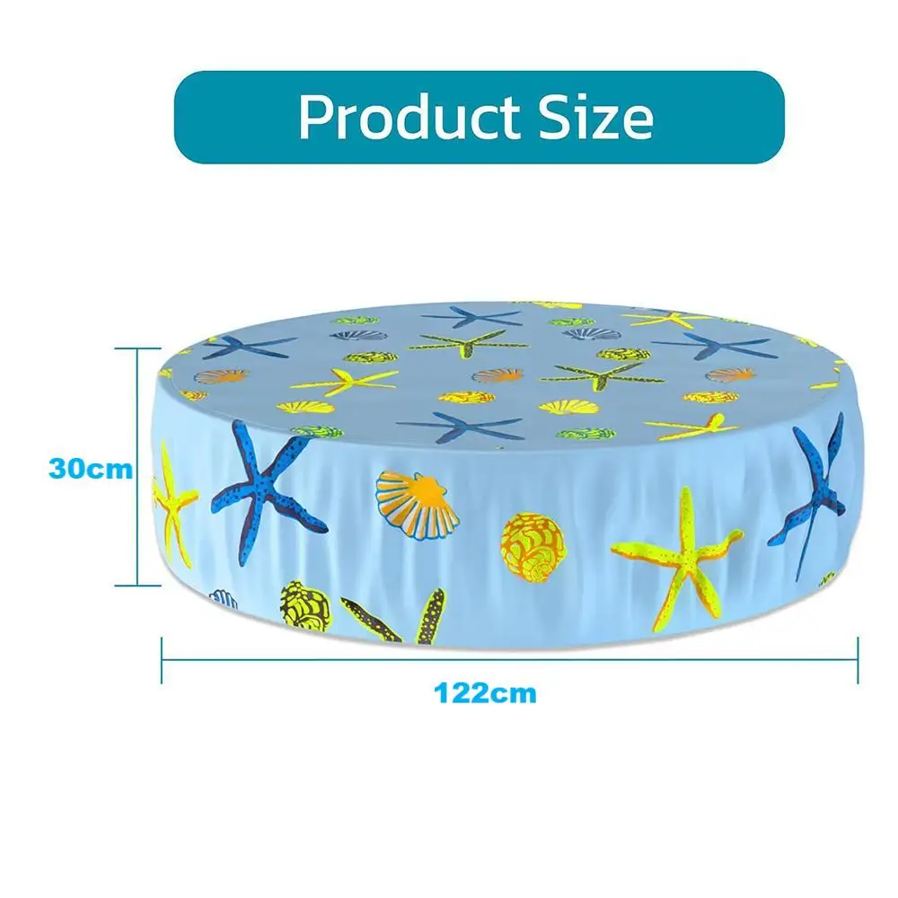 Round Pool Cover For 82-160cm Pools Summer Winter Pool Cover For Dog Pools Oxford Fabric UV-Resistant Waterproof Dustproof