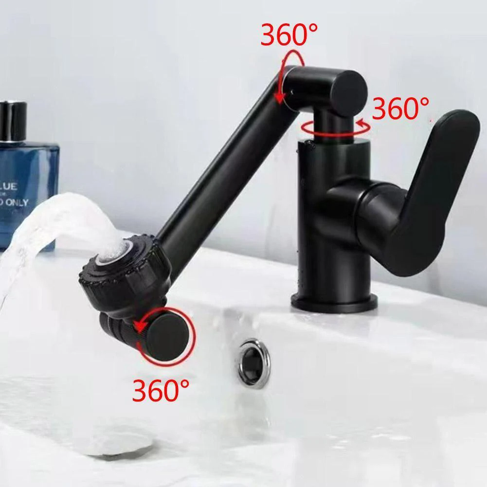

Смеситель для раковины, смеситель для раковины, поворотный на 1080 градусов, керамический сердечник клапана, смеситель для кухни, ванной комнаты, практичный смеситель
