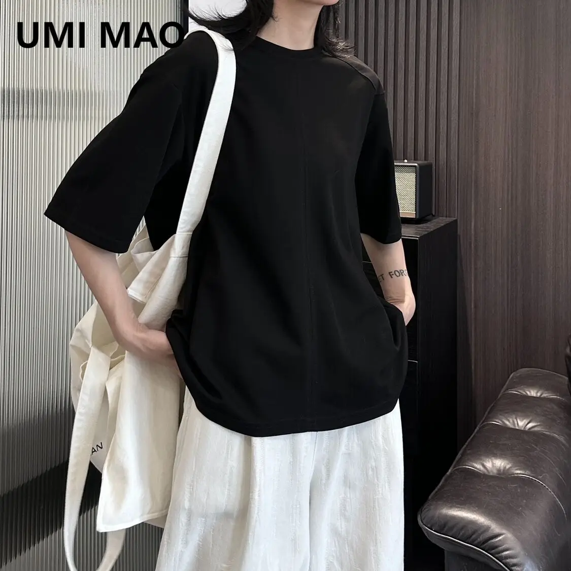 UMI MAO Yamamoto Dark Top Women's Design High Quality Loose Short Sleeved T-shirt For Femme Summer Y2K