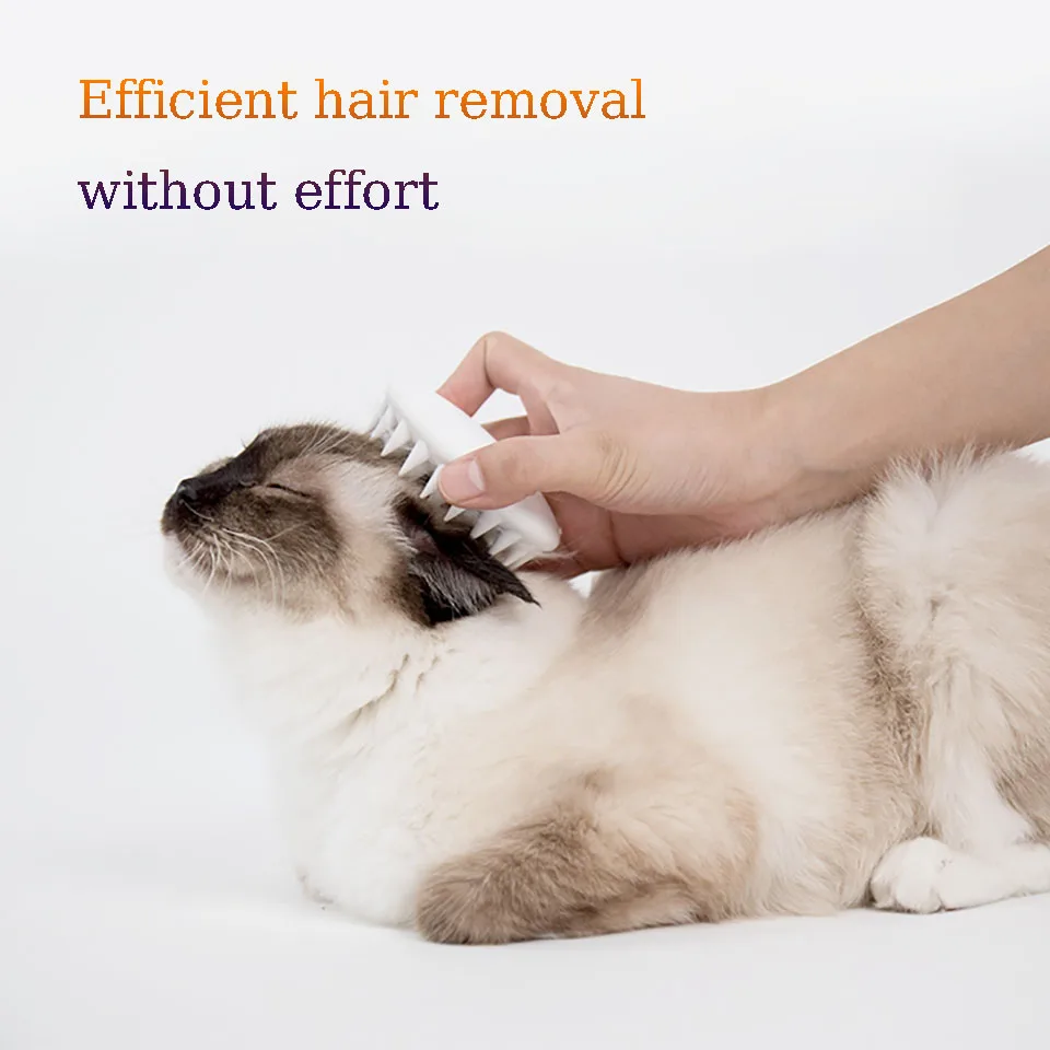 

Cat Grooming Bathe Brush for Shedding Grooming Shampoo No Scratching Gentle Silicone Cat Massage Comb for Dogs Cat