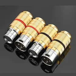 XLR Plug CGM 3pin XLR Audio Plug Rhodium Plated XLR Male and Female Balance Connector Plug for DIY Cable  XR1815