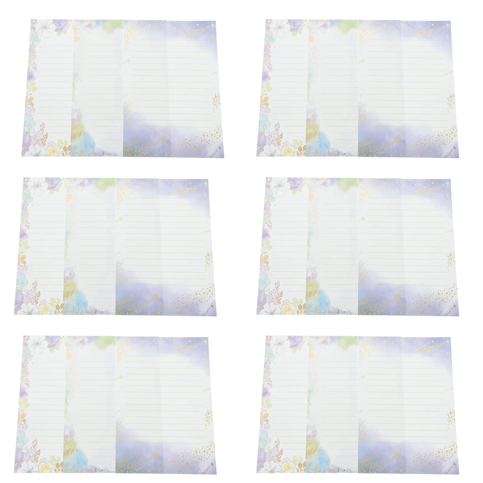 

24 Sheets Hot Stamping Stationery Decorative Paper Greeting Letter Fancy Printing Bronzing Classic Aged Cute Craft